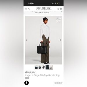 Large Longchamp Le Pliage City Top Handle Bag